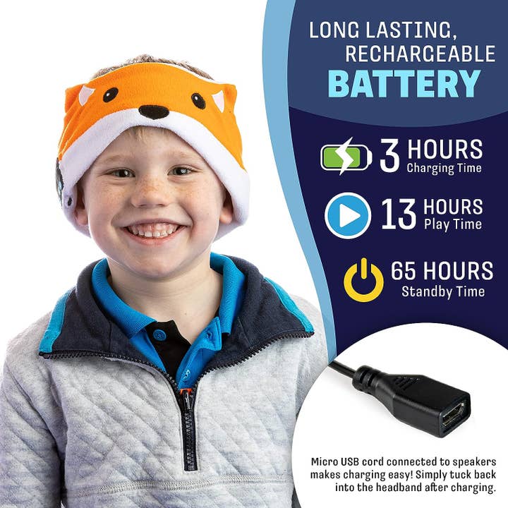 CozyPhones - Wholesale Stuffed/Plush Toy - Kids & Baby - CozyPhones Kids Headband Headphones - Case of 12 FOX4