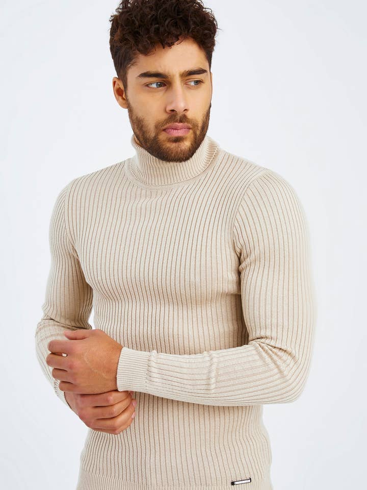 Leif Nelson GmbH - Wholesale Knit Sweater - Men's - Men's Fine Knit Turtleneck Sweater LN-167019