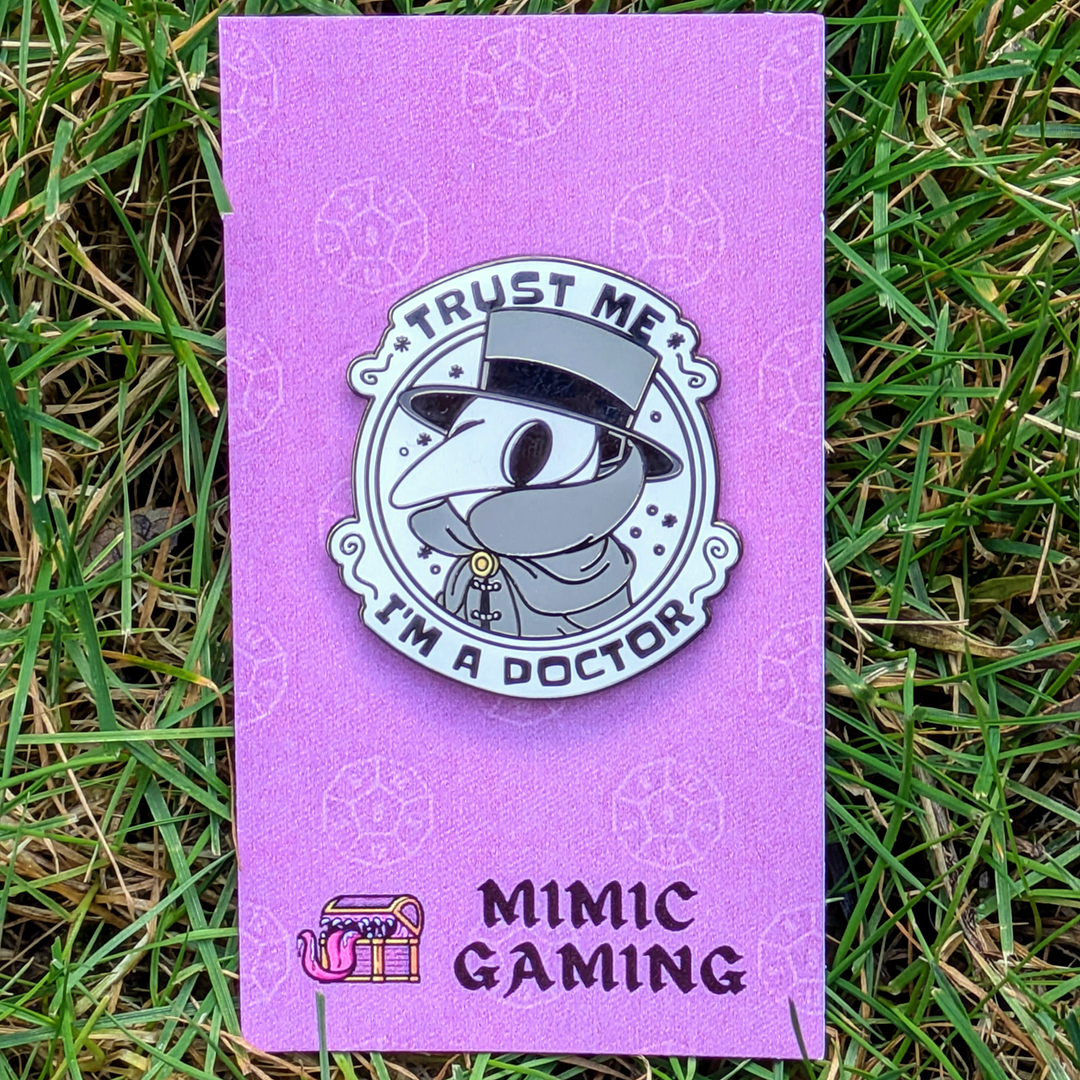 Mimic Gaming Co - Wholesale Lapel Pin/Button - Trust Me I'm A Plague Doctor Hard Enamel Pin -1.5"  1