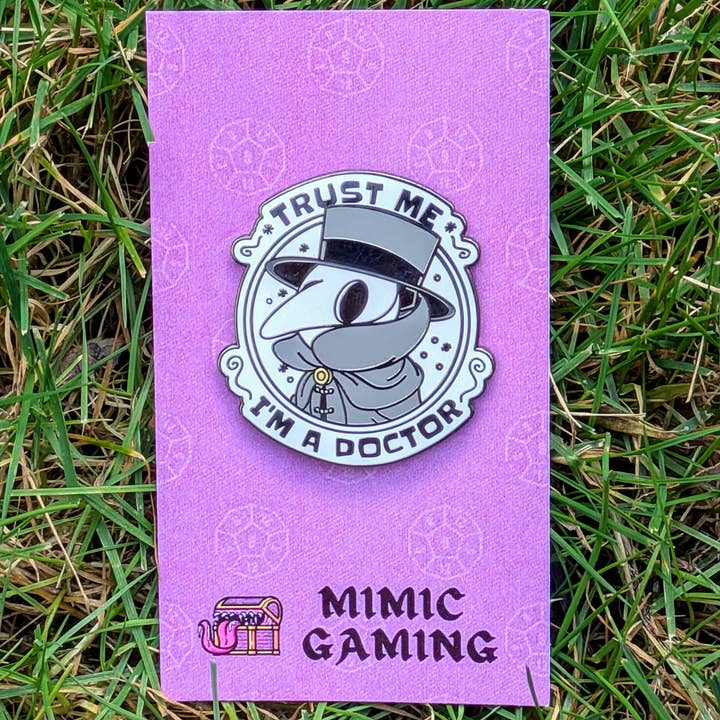 Mimic Gaming Co - Wholesale Lapel Pin/Button - Trust Me I'm A Plague Doctor Hard Enamel Pin -1.5" 1