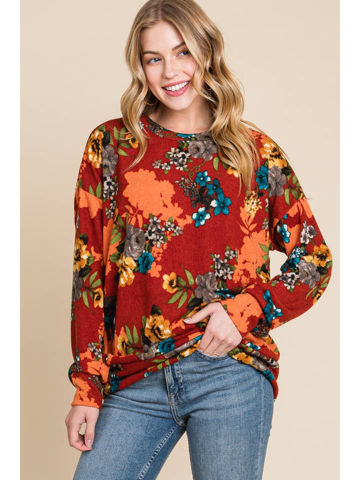 BOMBOM - Wholesale Knit Top - Women's - TL1941 FLORAL KNIT TOP6