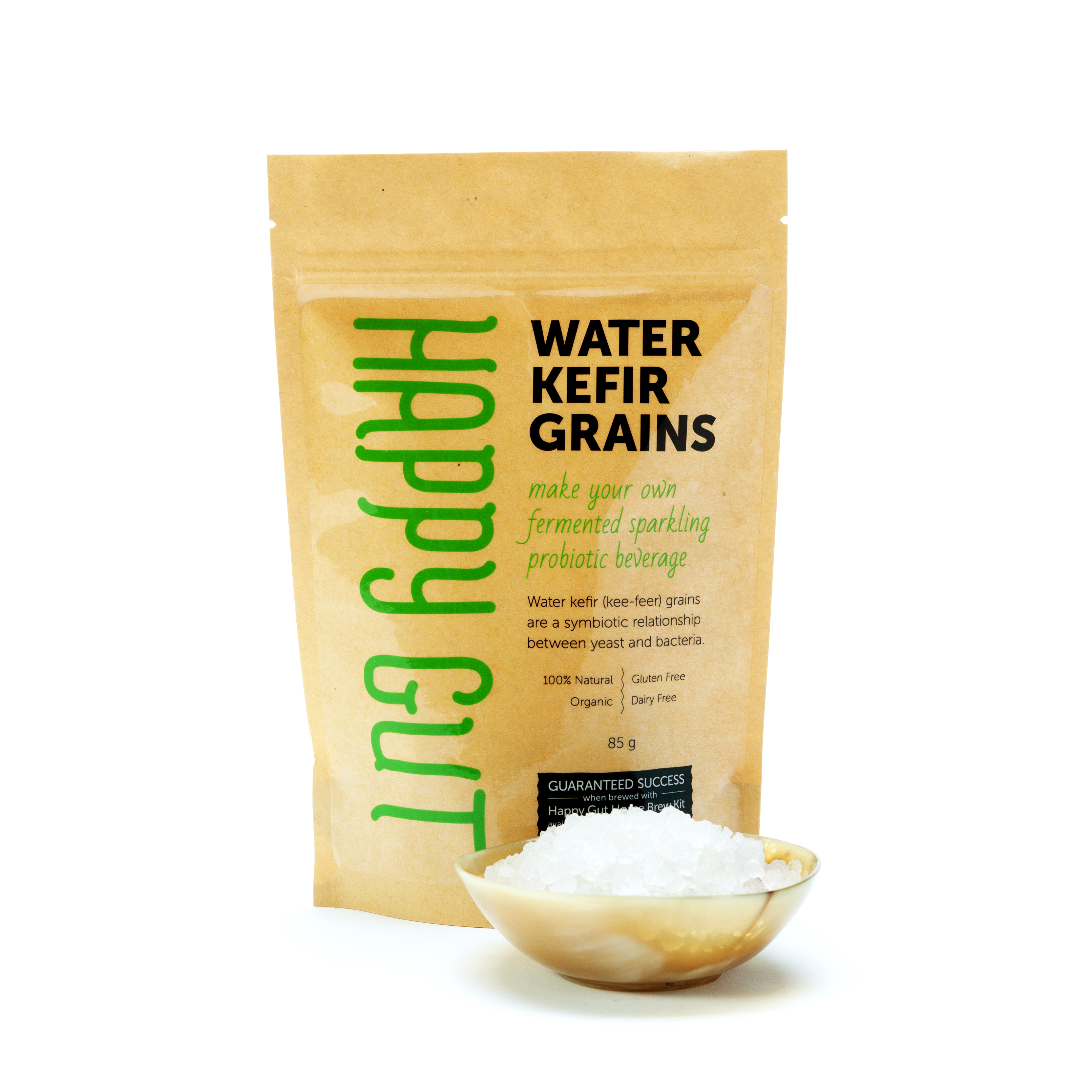 Happy Gut - Wholesale DIY Food Kit - Water Kefir Home Fermentation Kit W/ dehydrated Grains1