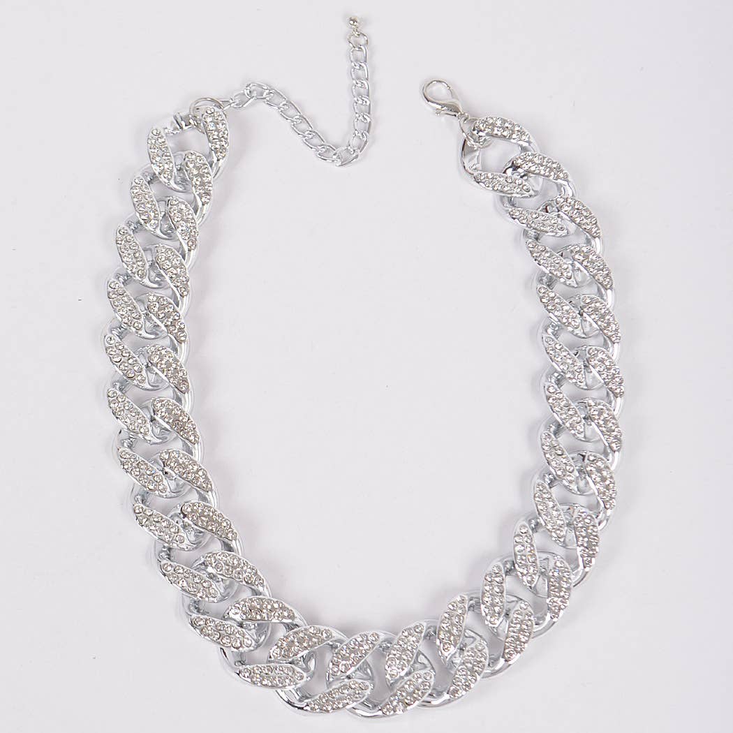 3AM BY H&D ACCESSORIES - Wholesale Link & Chain Necklace - Oversized Stone Chain Necklace3