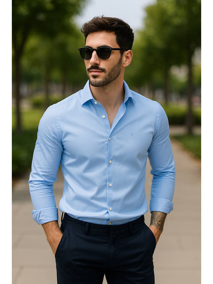Yellow Skin – Großhandel Hemd mit Button-down-Kragen – Herren – 8300 Basic Structure Herrenhemd1