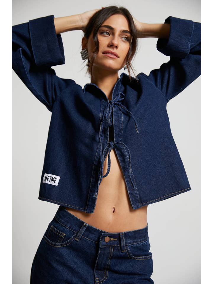 MEYME - Wholesale Button Down Shirt - Women's - Rina Denim Shirt5