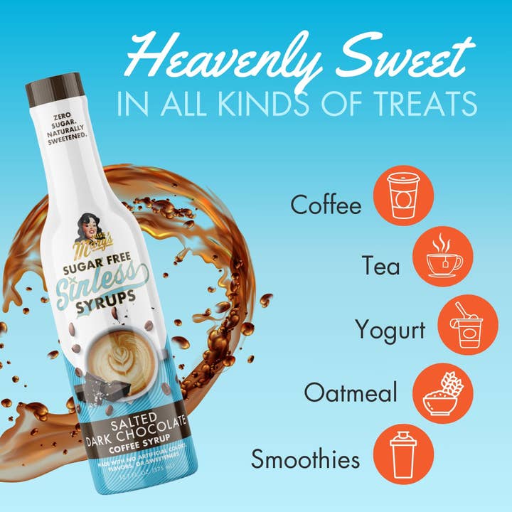 Miss Mary's Mix - Wholesale Flavored Syrup - Salted Dark Chocolate Sinless Syrup4