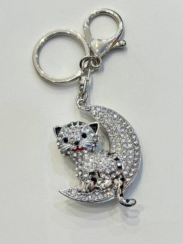 Llavero gato lunar con cristales para venta al por mayor de SHEERA