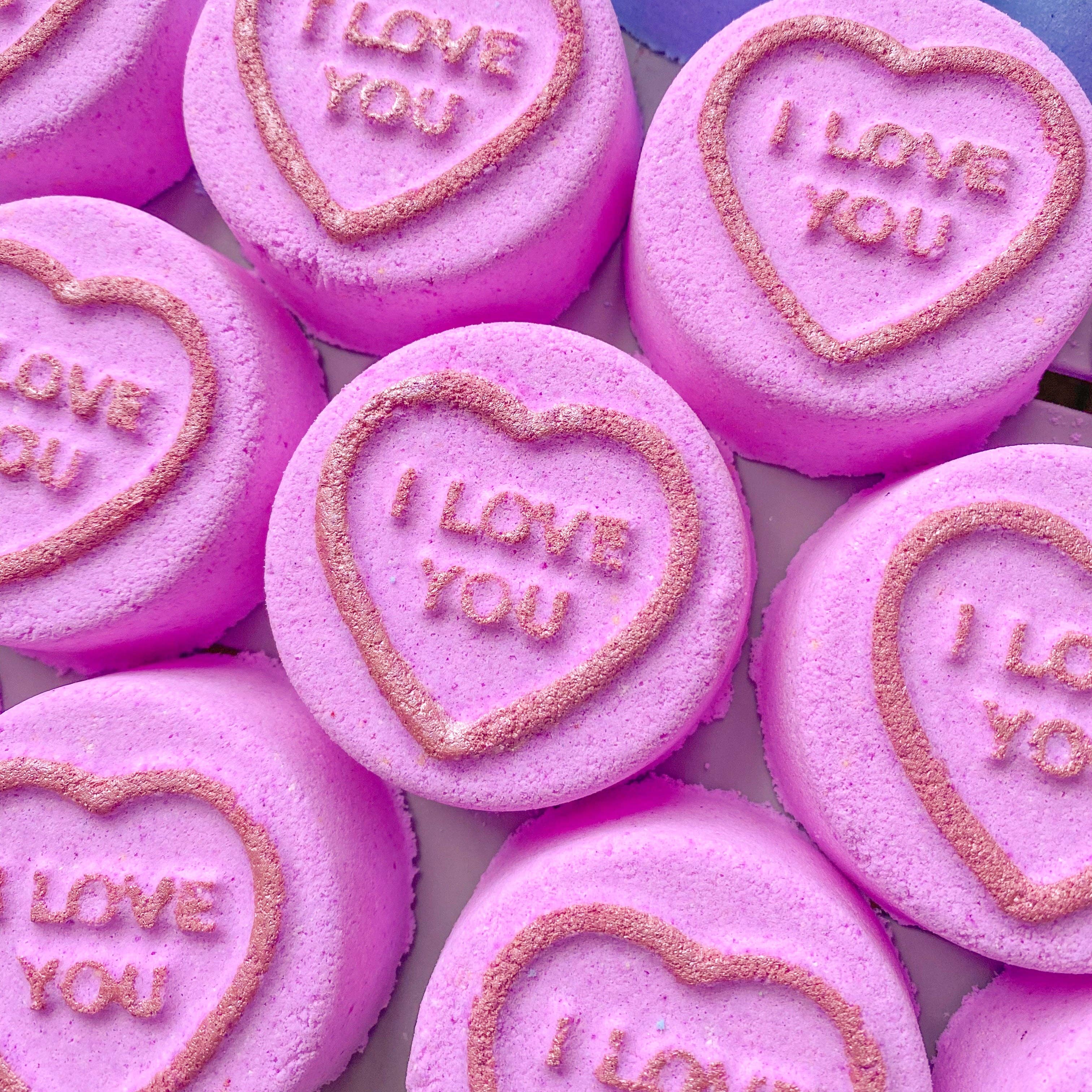 Bathe Enchanted - Wholesale Bath Bomb/Fizz - Pink Candy Heart Bath Bomb1