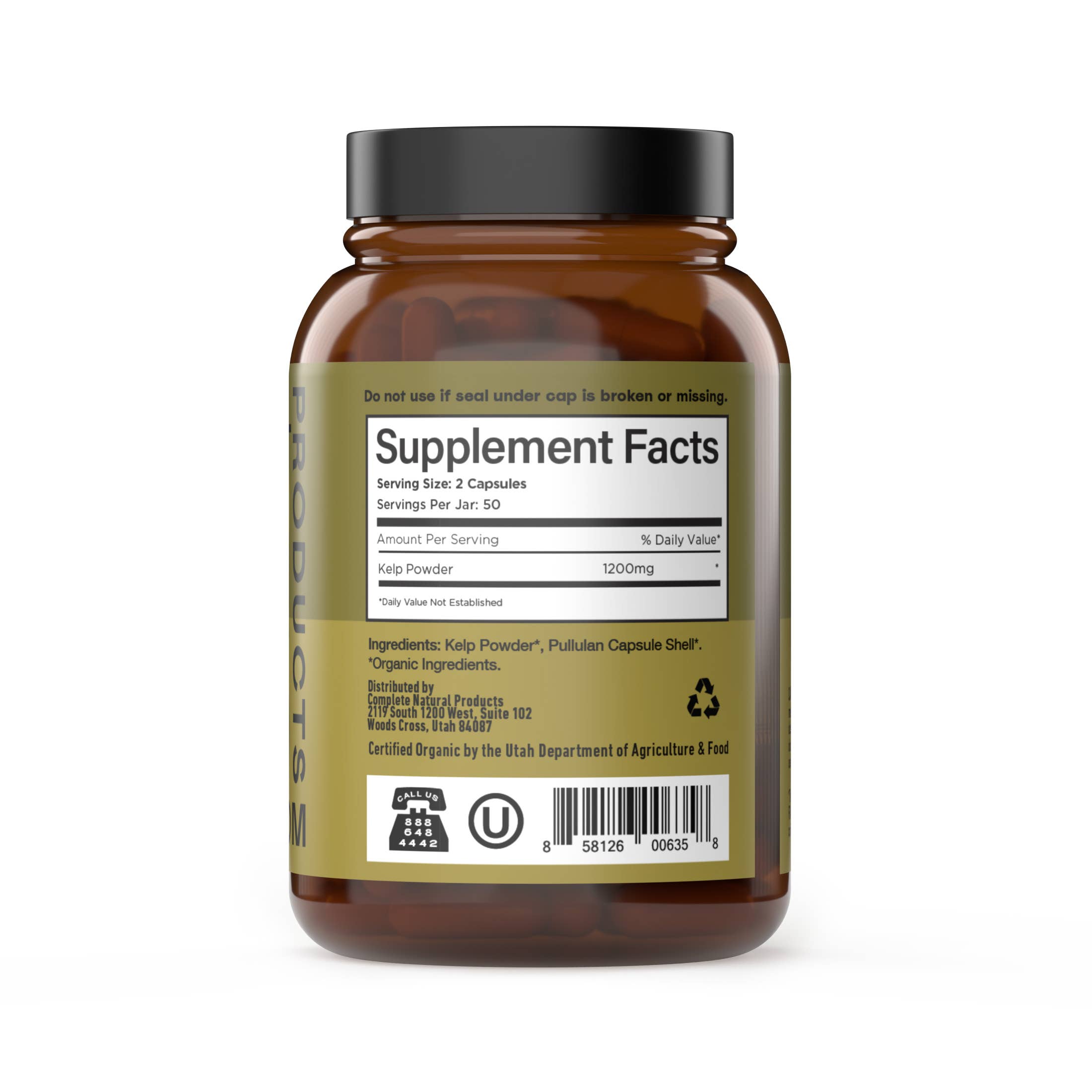 Complete Natural Products – Engroshandel Kosttilskud og vitaminer – Økologiske kelp kapsler2