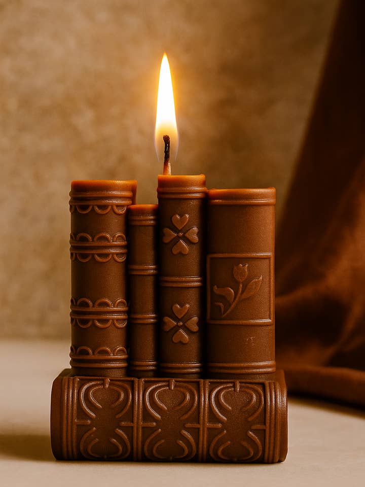 Stack of books Candle for wholesale by Wild Mango