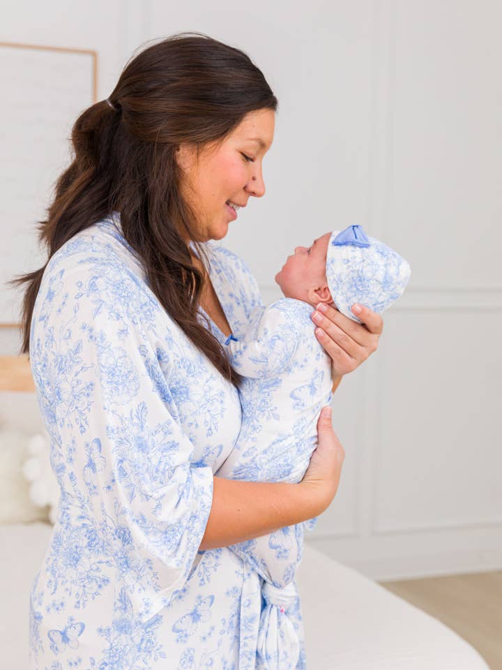 Blue SoftSnooze™ Women's Bamboo Viscose Periwinkle Butterfly Garden Mommy & Me Maternity Robe
for wholesale on Faire3