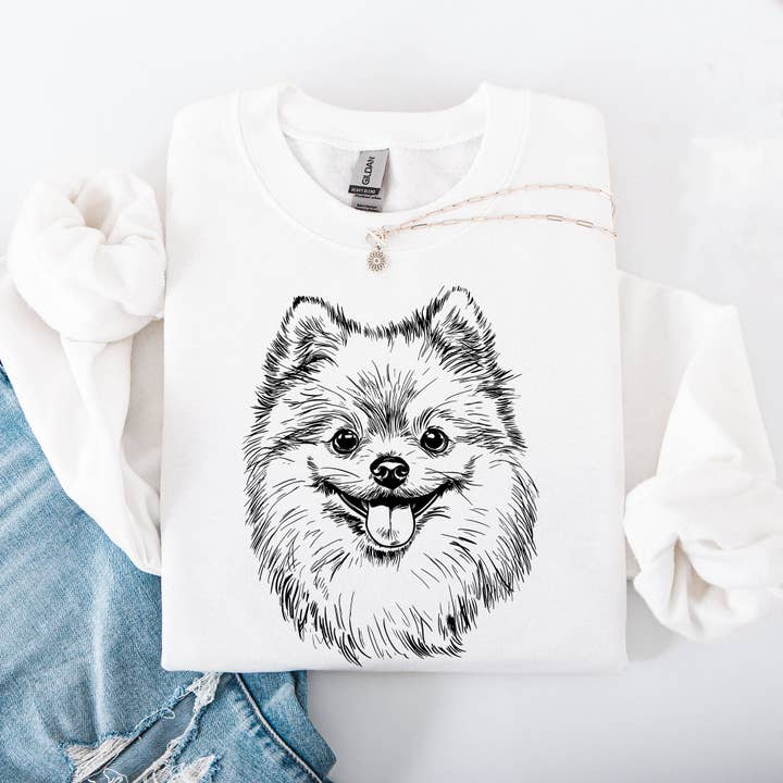 Refinery Number One LLC – wholesale Sweatshirt med tryck - Unisex – Pomeranian, Husdjur, Hundras Tröja