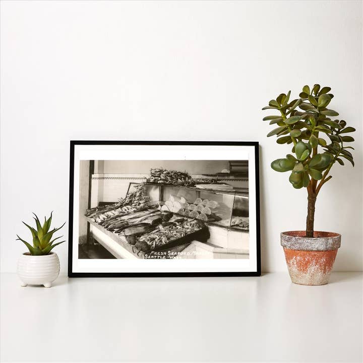 Found Image Press - Wholesale Art Print - Art Print WA-226 Fresh Seafood, Seattle1