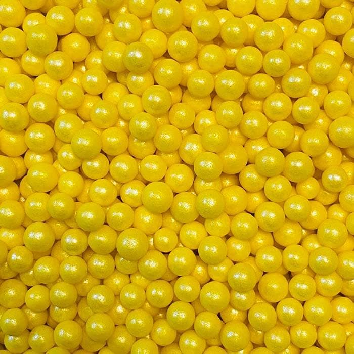 BONBONS PERLE 7 MM NACRÉ JAUNE 2 LB pour la vente par McCall's