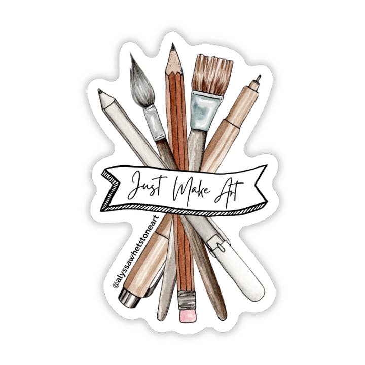Juste créer de l'art - Autocollant en vinyle pour la vente par Alyssa Whetstone Art
