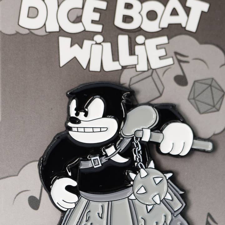 Foam Brain Games - Wholesale Lapel Pin/Button - Dice Boat Willie: Barbarian - Enamel Pin