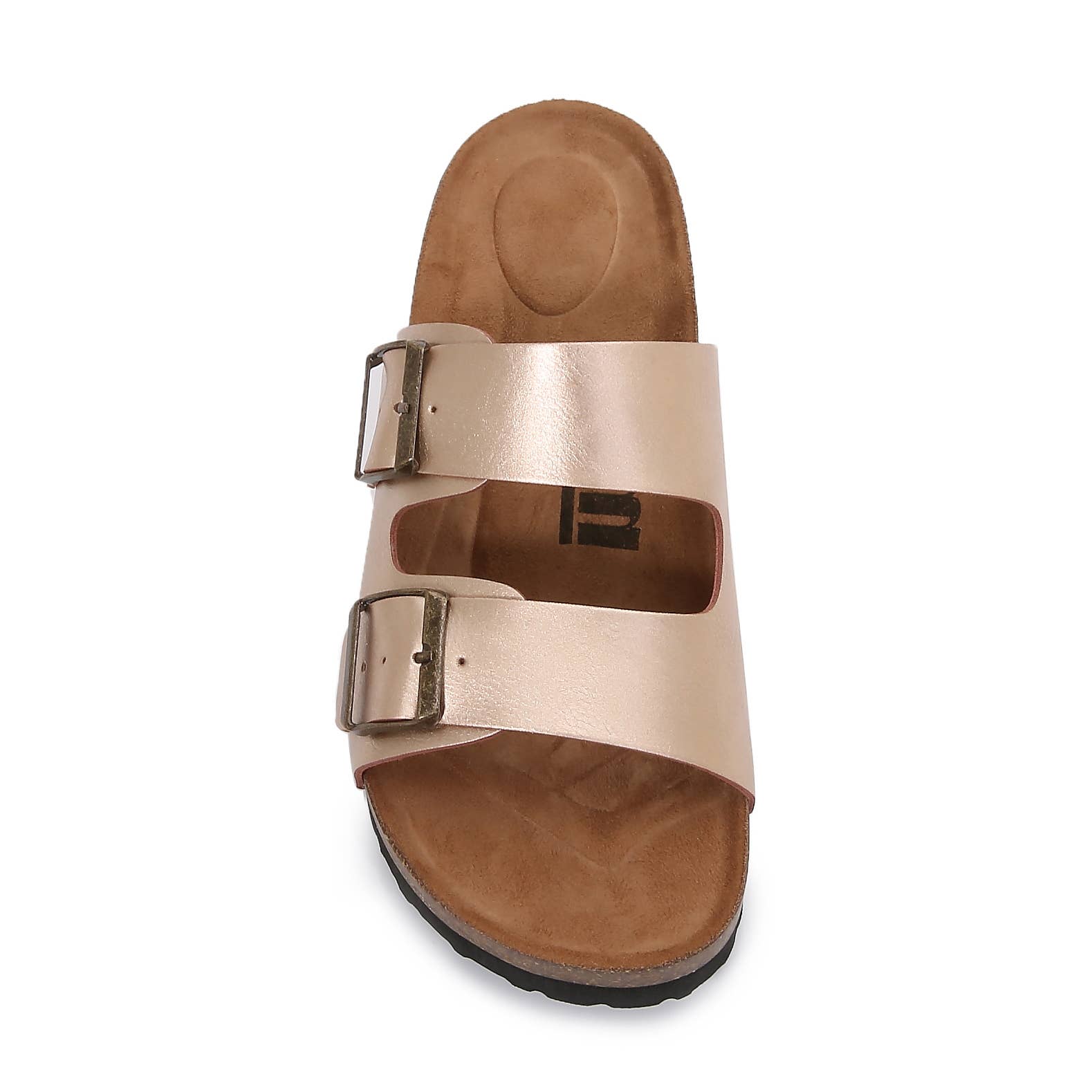 Donkerrood Zachte kurk sandalen met dubbele band en schuifzool voor groothandel op Faire10