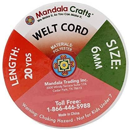 Mandala Crafts - Wholesale Craft supplies - Mandala Crafts Welt Cord, Polyester Cotton Piping Filler for Drapery, Pillow, Upholstery, Trimming, Sewing, Crafting5