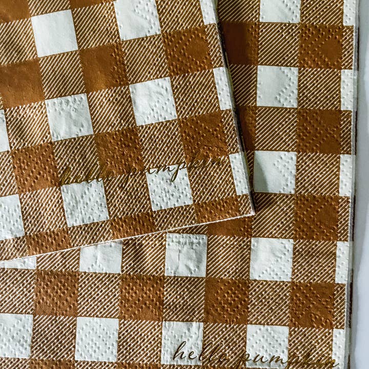 Josi James - Wholesale Disposable Napkin - Fall Plaid Napkin2