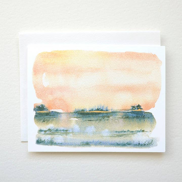 Tåget Solopgang i Engen | Hilsen Kort for engroshandel hos Ivywild Studio