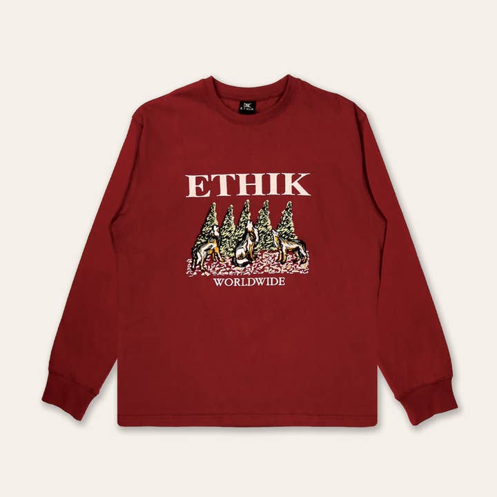 Chandail à manches longues Howler | Rouge pour la vente par Ethik Worldwide