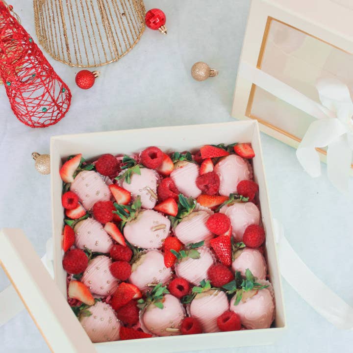 Elegant Design Supply - Wholesale Gift box - Square Gift Box with Clear Lid and Ribbon - Various Colors - For Luxury Flower/ Gift / Chocolate Strawberry Arrangements5