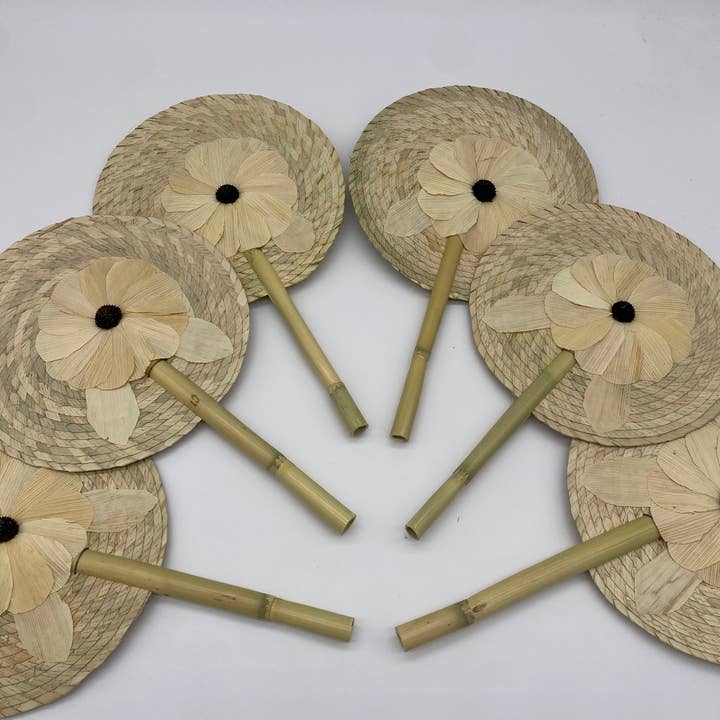 Palm Bamboo Fans for wholesale by Chisme Lifestyle