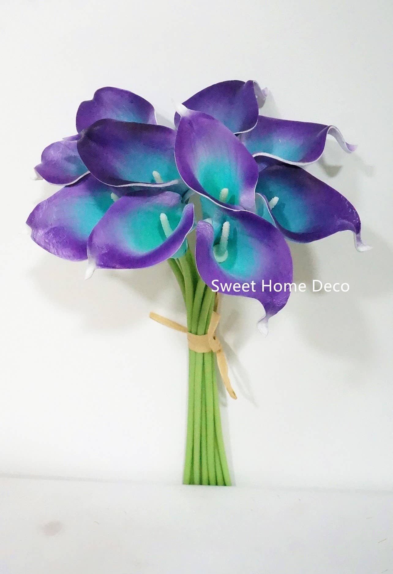 Sweet Home Deco - Wholesale Artificial Flowers - Latex Real Touch Calla Lilies Home Wedding Flowers Set of 1010