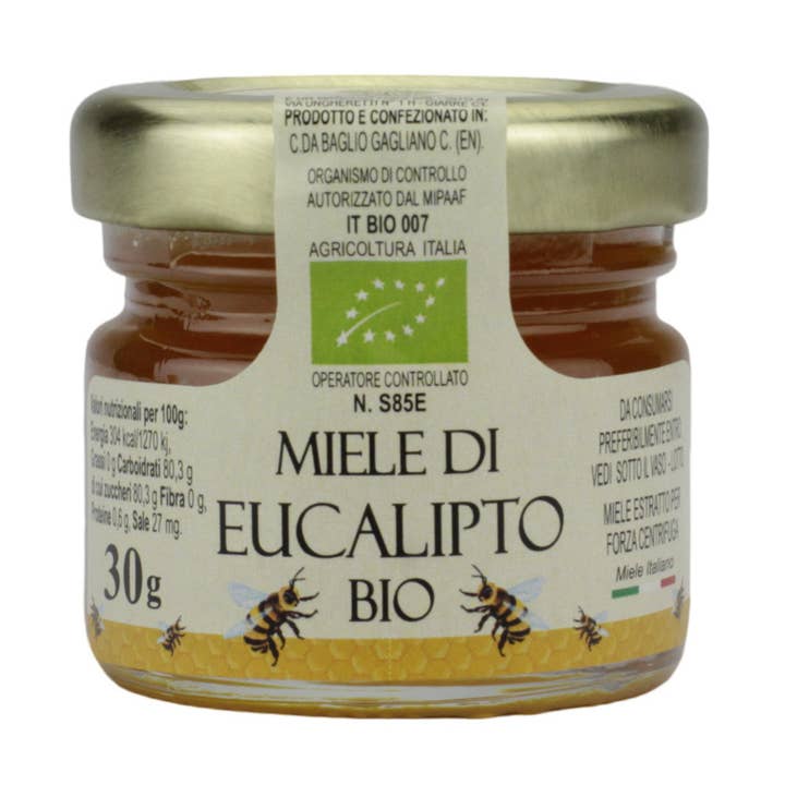 Organic eucalyptus flower honey, 30 g for wholesale by Radici Rosse