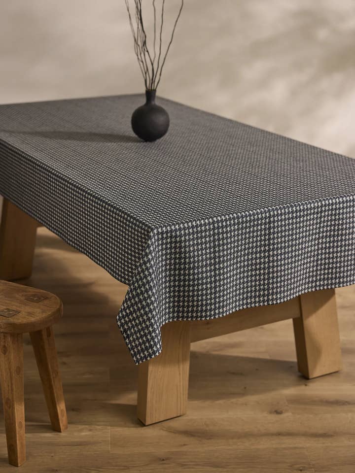 Hahnentritt Schwarze Tischdecke für den Großhandel von Geometry