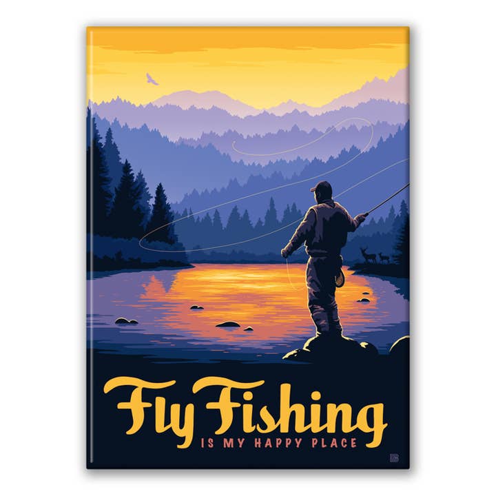 Fly Fishing is My Happy Place for wholesale by Tourist Courts