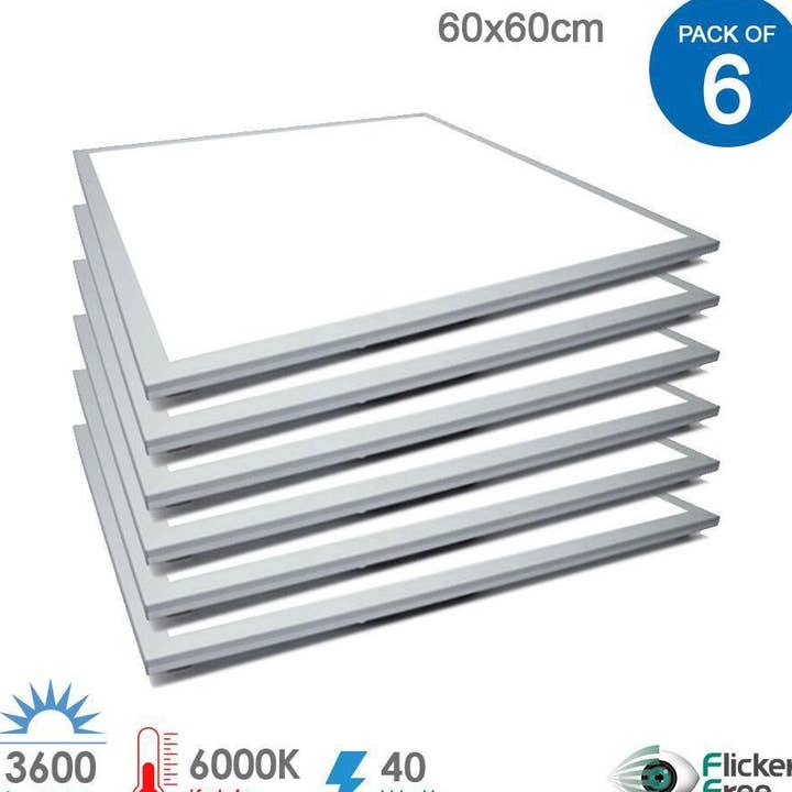 LED takpanel- 60x60cms, 3600lm 6000k (förpackning med 6) för wholesale av ENER-J