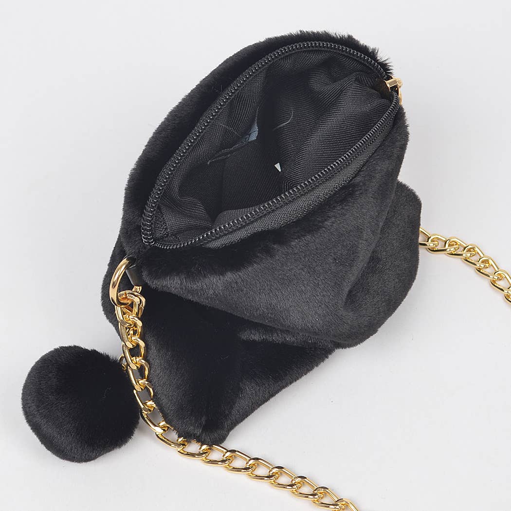 3AM BY H&D ACCESSORIES - Wholesale Clutch Bag - Women's - Faux Solid Fur Mini Clutch7