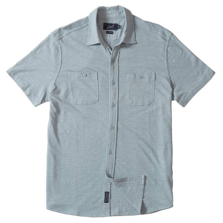 Chemise à manches courtes en tricot Flex Everyday - Abyss pour la vente par Grayers