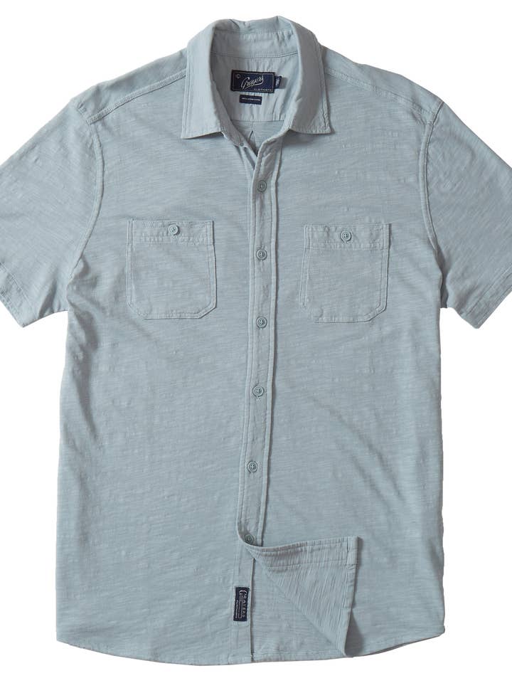 Flex Everyday Strick Kurzarmhemd - Abyss für den Großhandel von Grayers