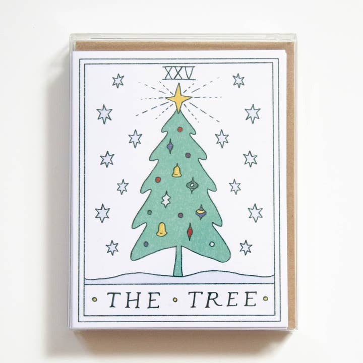 Ensemble de 8 cartes en forme d'arbre de tarot pour la vente par Lettering By KT