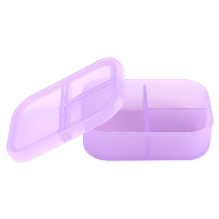 Silicone Bento Box 3 Section: Purple Jelly for wholesale by Bumkins
