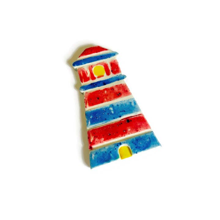 Håndlavet Malet Fyrtårnsornament for engroshandel hos Sassy Sacha Jewelry