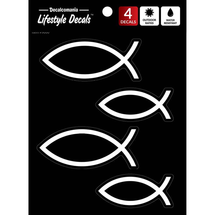 Christian Fish Car Sticker Decal for wholesale by Decalcomania