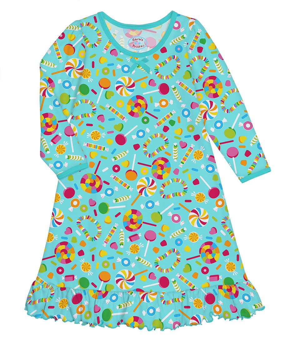 Sara's Prints - Wholesale Nightdress - Kids - Everyday Whirl-and-Twirl Long-Sleeve Nightgown '232