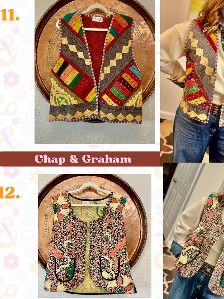 Artisan Blom Vest for wholesale by Chap and Graham Designs