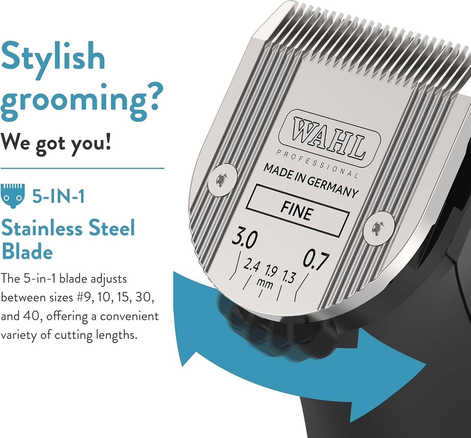 Alpine - Wholesale Pet Grooming Tool - Dog - Wahl Professional Animal Creativa Cordless Dog, Cat, Pet, and Horse Clipper with 5-in-1 Adjustable Blade - Black2