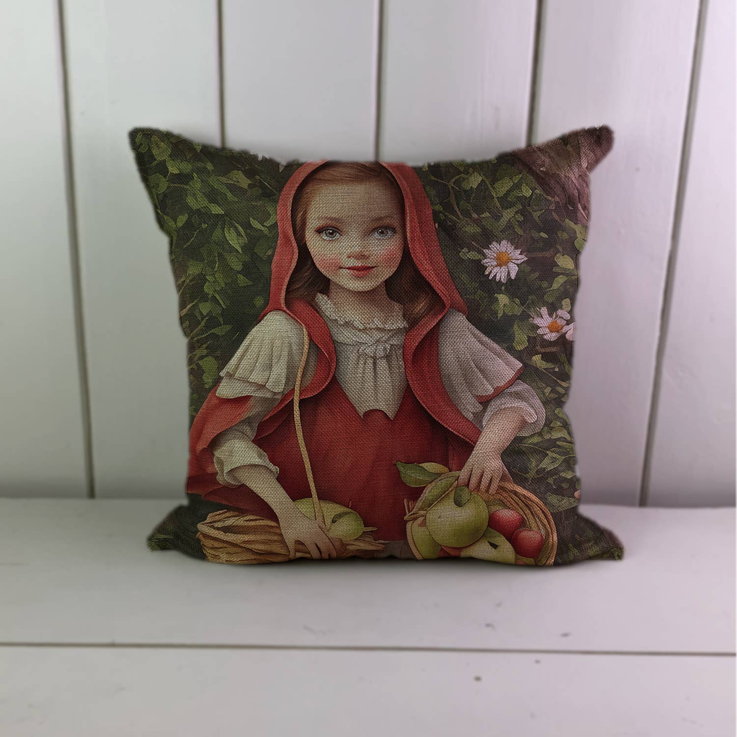 Hills Of Fabric – wholesale Prydnadskuddfodral – Rödluvan saga - Kuddfodral i linne0