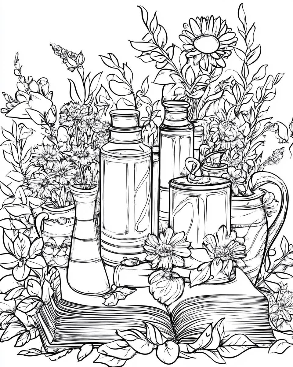 Mystical Monkey Toes - Wholesale Coloring & Activity Book - Adult - Beautiful Witchy Book Coloring Sheets With Stackable Crayon3