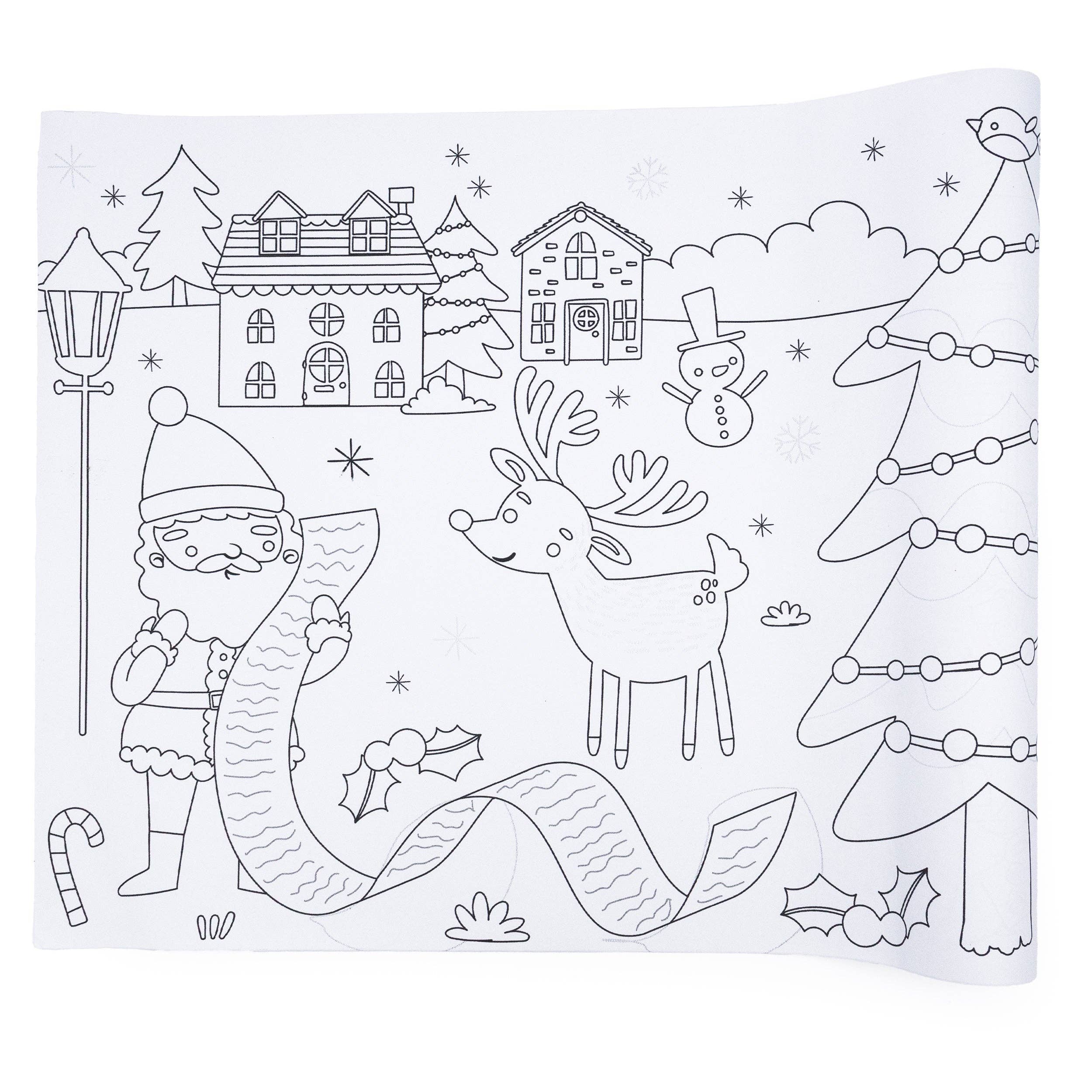 Robert Frederick Ltd - Wholesale Coloring & Activity Book - Kids & Baby - Colour Your Own 3m Christmas Poster – Festive Stick & Colour Activity1