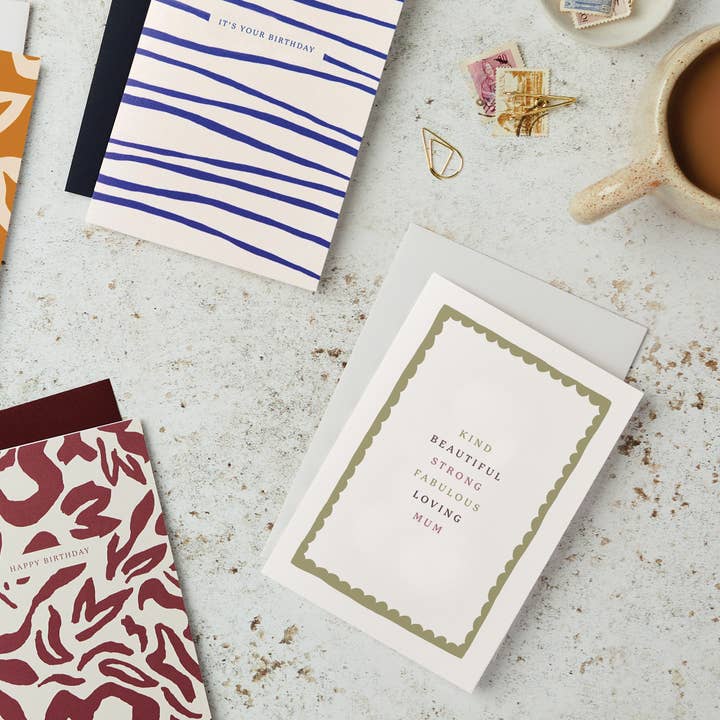 Ink & Bloom - Wholesale Mother’s Day card - Type Mum Birthday Card | Mother's Day Cards | Chic Mum Cards5