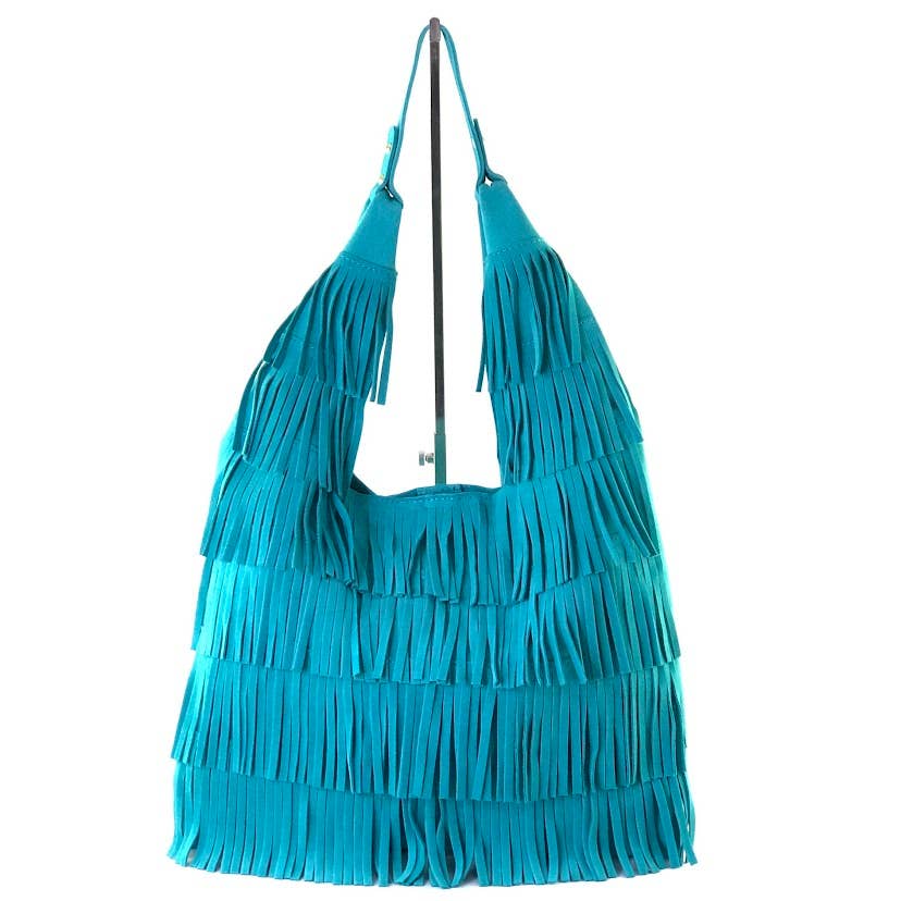 MILANO AMOUR – Großhandel Tragetasche – Damen – ANNABELLE Wildleder-Fransen-Shopper11