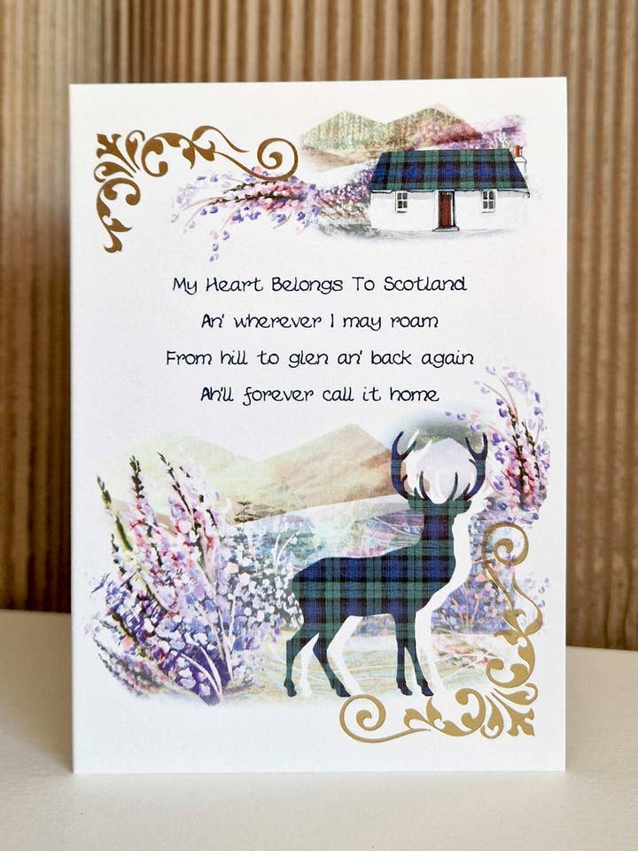 Meine Herz gehört zu Schottland Karte WWGR58 für den Großhandel von Wee Wishes