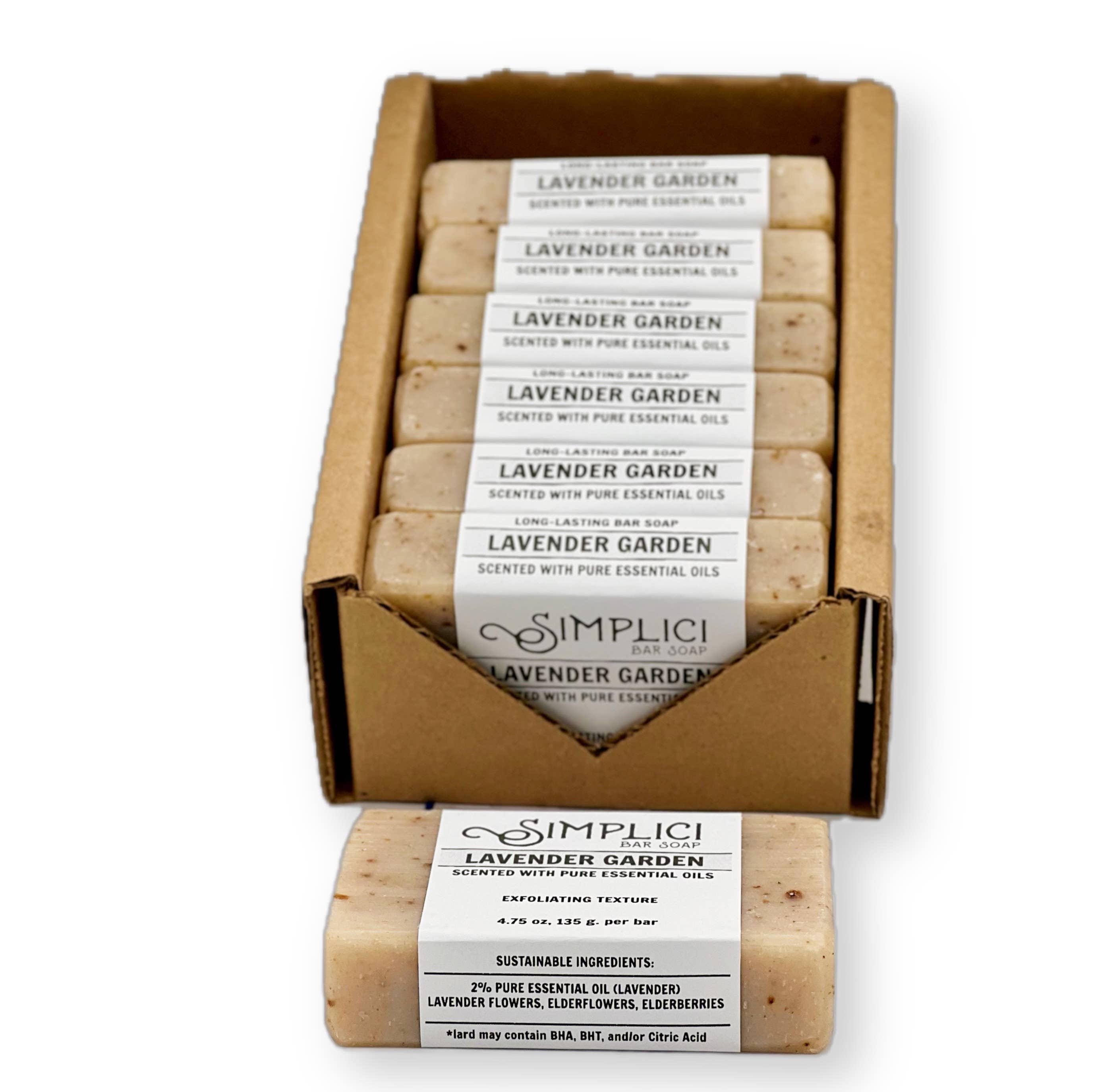 Simplici Soap Factory - Wholesale Bar Soap - SIMPLICI Lavender Garden Natural Bar Soap (w/ essential oil)3