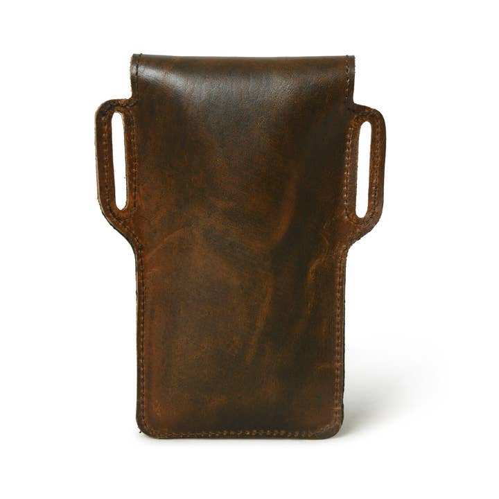 Classy Leather Bags - Wholesale Phone Wallet - Unisex - Mobile Holster Case- Dark Brown4